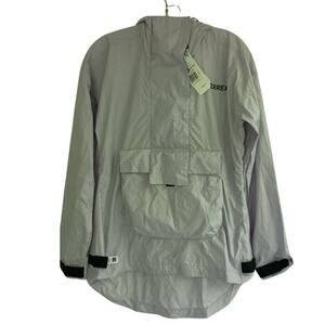Adidas TERREX Made to Be Remade Wind Anorak Silver Dawn Women's XL NWT